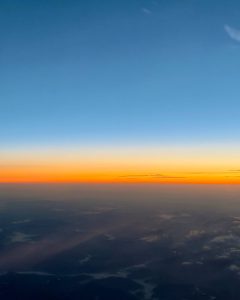 View from a plane window taking off from Munich